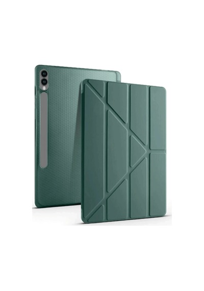 Samsung Galaxy X510 Tab S9 Fe 11 Kılıf Kalemlikli Mars Tablet Kılıfı - Koyu Yeşil -