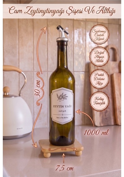 1000 Ml Cam Zeytinyağı Şişesi Kalın Cam Yağlık Sızdırmaz Kapaklı Top Ayaklı Bambu Altlıklı Dekoratif Mutfak Yağdanlığı Yeşil Yeşil 1000 Ml Cam Zeytinyağı Şişesi Kalın Cam Yağlık Sızdırmaz Kapaklı Top Ayaklı Bambu Altlıklı Dekoratif Mutfak Yağdanlığı Yeşil Yeşil
