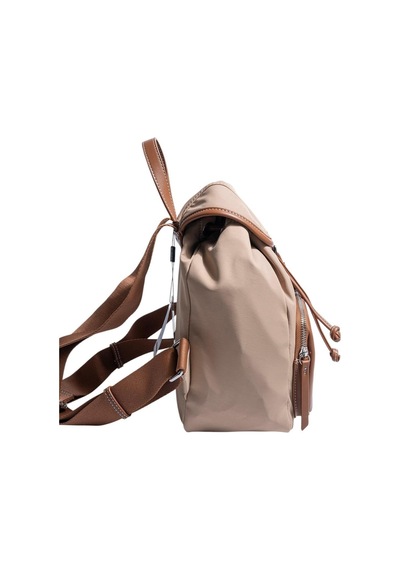 Silver Polo Sp1231 Kadın Sırt Çantası Saten Bej-taba