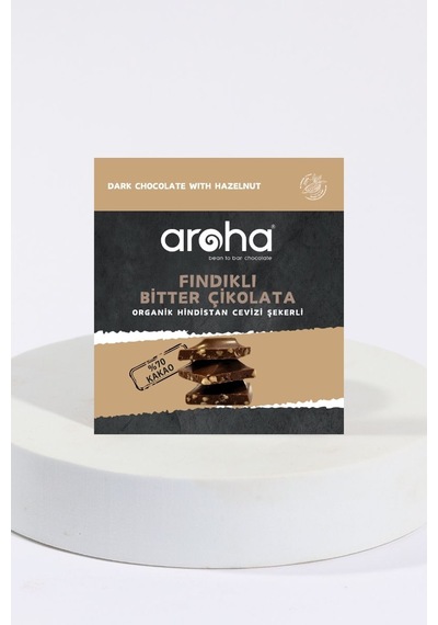 %70 Kakao Fındıklı Bitter Çikolata Hindistan Cevizi Şekerli 40g