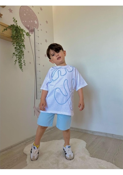 Erkek Çocuk Yeni Alt Üst Takım Beyaz