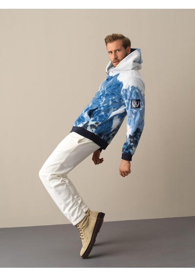 Xint Mavi Regular Fit Kapüşonlu Polar Sweatshirt 300284