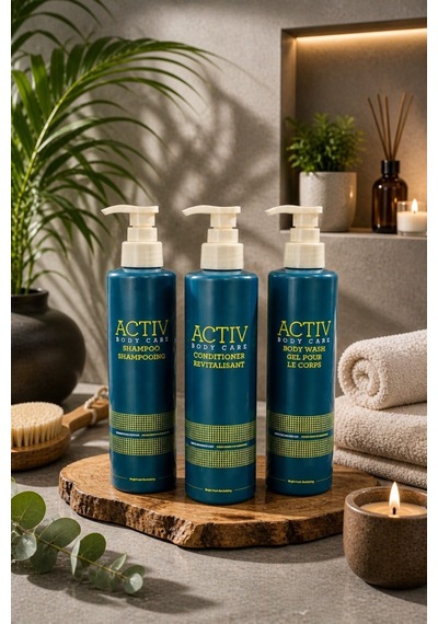 Actıv Body Care Mavi Ambalajlı Canlandırıcı Ve Nemlendirici 3 Lü Bakım Seti - Şampuan + Saç Kremi + Duş Jeli