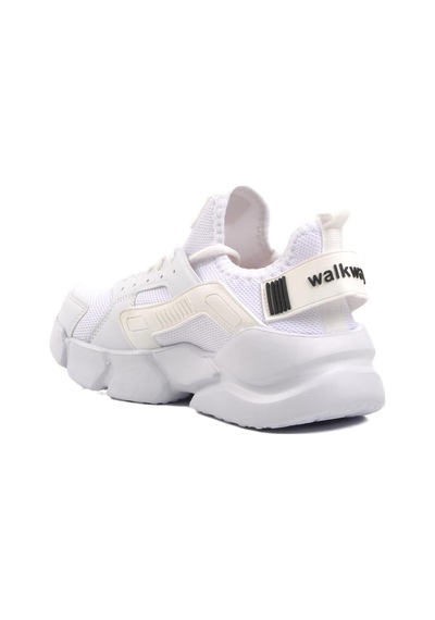 Walkway Hura Beyaz Fileli Hafif Unisex Spor Ayakkabı 001