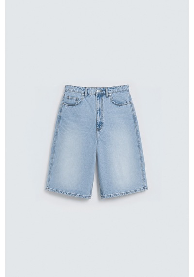 Vamos Bermuda Denim Şort Mavi