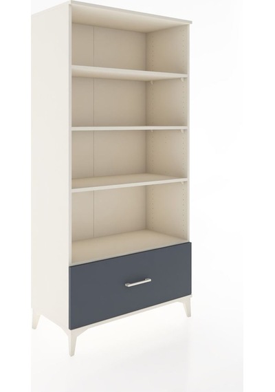 Hyperion Dolap 4 Raflı Tek Çekmeceli 88x44x182 Aytaşı-antrasit Aytaşı