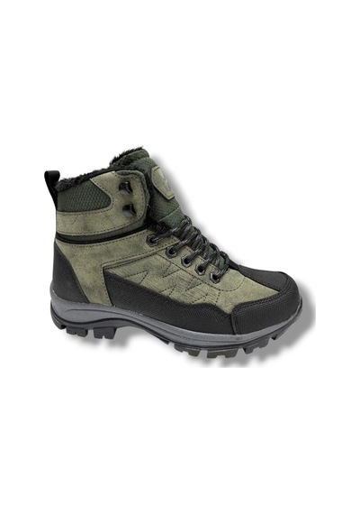 Cakgo 980-26 Deri İçi Kürklü Astar Anatomik Outdoor Erkek Çcouk Bot 36-39 Haki