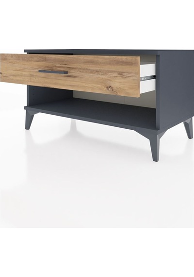 Hyperion Şifonyer Tek Çekmeceli 88x44x48 Antrasit-çam Antrasit