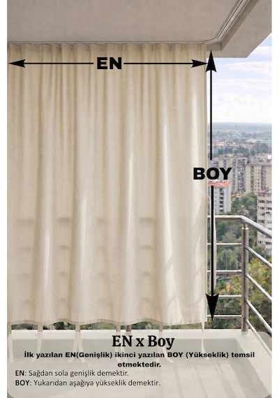 Bej Balkon Perdesi Kornişli Bağcıklı Su Geçirmez Güneşlik Dış Mekan Dayanıklı Modern Balkon Brandası