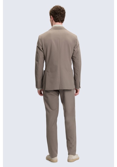 Hatemoğlu Vizon Slim Fit Mono Yaka Casual Takım Elbise