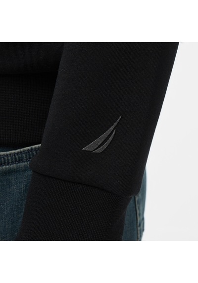 Nautica Erkek Siyah Classic Fit Sweatshirt Düz K57090t Siyah