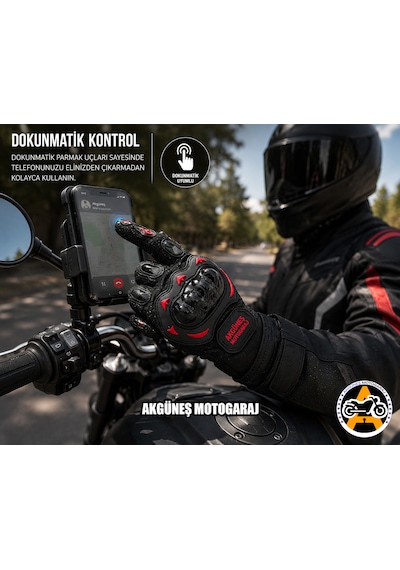 Akgüneş Motogaraj Yasaya Uygun Motosiklet Eldiveni Yazlık Etiket Mevcut
