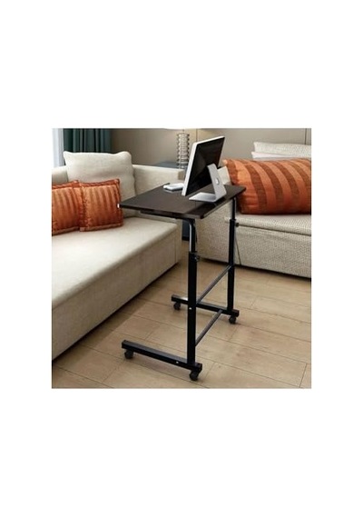Tekerlekli Laptop Bilgisayar Çalışma Masası Eğim Yükseklik Ayarlı Akrobat Koltuk Sehpası