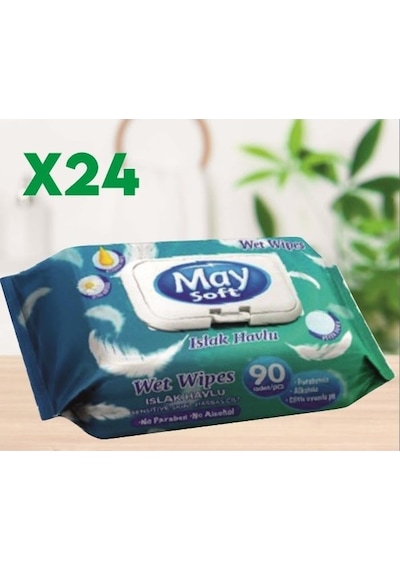 May Soft Islak Havlu 24 X 90'Lı