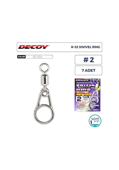 Decoy R-52 Swivel Ring Fırdöndülü Klips Silver 2 40lb 7 Adet
