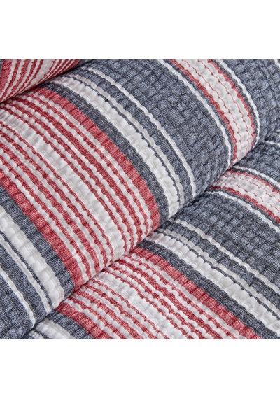 Karaca Home Denim Farley Çift Kişilik Yatak Örtüsü Seti Kırmızı