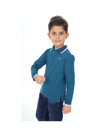 Toontoy Kids Toontoy Erkek Çocuk Nakışlı Tişört Petrol Mavi
