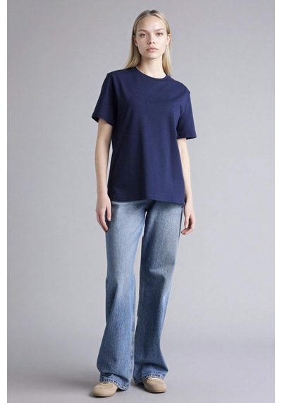 Defacto Regular Fit Basic Lacivert Kadın T-shirt A9428ax/nv251 Lacivert