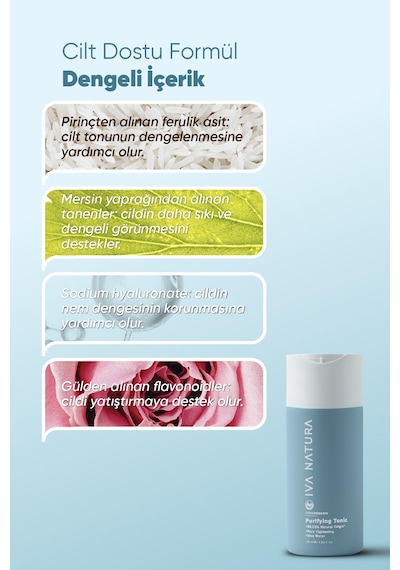 Iva Natura Aloe Vera Ve Gül Suyu Özlü Arındırıcı Ve Gözenek Sıkılaştırıcı Tonik 125 ML