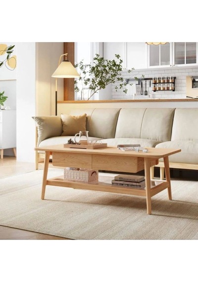 Nordic Hazeran Detaylı Orta Sehpa Naturel