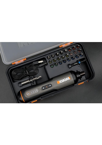 Worx WX240 4V/1.5Ah Li-ion Akıllı Şarjlı Tornavida + 26 adet