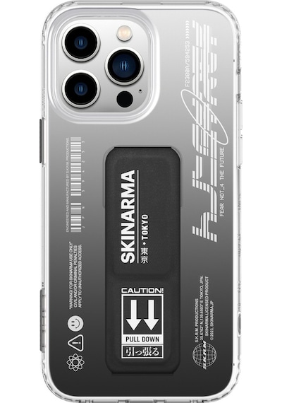 Apple Uyumlu iPhone 14 Pro Max Kılıf Skinarma Standlı Şeffaf Tasarımlı Taihi Kobai Kapak