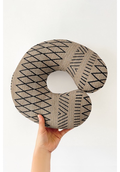 Etnik Geometrik Desen Ergonomik Boyun Yastığı-afrikan Tarzı Bej Siyah Yumuşak Seyahat Yastığı Pastel Yağmur Şampanya Etnik Geometrik Desen Ergonomik Boyun Yastığı-afrikan Tarzı Bej Siyah Yumuşak Seyahat Yastığı Pastel Yağmur Şampanya
