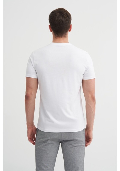 Cazador Basic Süprem Erkek T-shirt 46230 Beyaz Beyaz