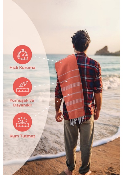 Favora Peştamal Plaj Havlusu 90x140 - Nar Çiçeği