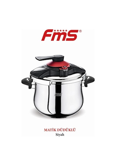 Fms 3011 Matik 7 Litre Düdüklü Tencere Kırmızı Kırmızı