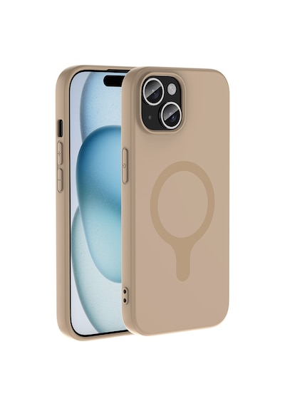 iPhone Uyumlu 15 Kılıf M-safe Şarj Özellikli Klfs Aris Silikon Kapak - Turuncu