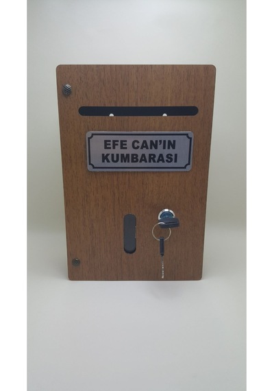 Küçük Boy Ahşap Kişiye Özel Kumbara