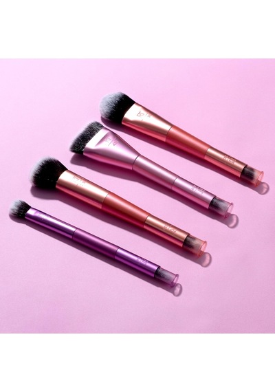 Cover & Conceal Çift Uçlu Makyaj Fırçası, Kusursuz Fondöten Kapsamı, Lekeleri Ve Kusurları Pürüzsüzleştiren Ve Kaplayan 2'si 1 Arada Fırça, Karıştırma Ve Parlatma Fırçası, 1 Adet