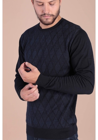 Ferraro Bisiklet Yaka Superfine Yün Kazak - Lacivert Lacivert (490434079) Lacivert
