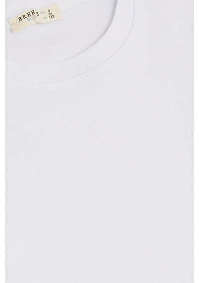 Breeze Erkek Çocuk Uzun Kollu Tişört Basic 4-8 Yaş, Beyaz Beyaz