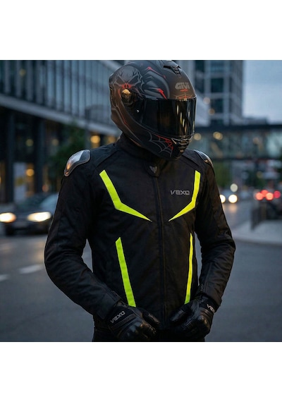 Vexo Axıon 2 H20 4 Mevsim Motosiklet Montu Neon Sarı - Siyah