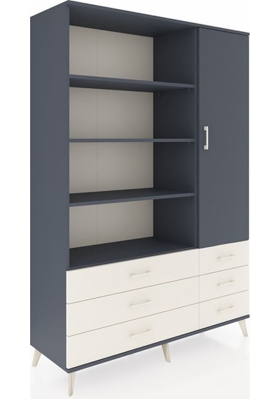 Hyperion Dolap 8 Raflı 6 Çekmeceli Tek Kapaklı 132x44x195 Antrasit-antrasit/aytaşı Antrasıt/aytası Hyperion Dolap 8 Raflı 6 Çekmeceli Tek Kapaklı 132x44x195 Antrasit-antrasit/aytaşı Antrasıt/aytası