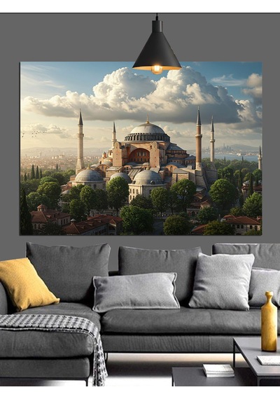 Ayasofya Tarihi Yapı İstanbul Dekoratif Kanvas - Mdf Ahşap Tablo