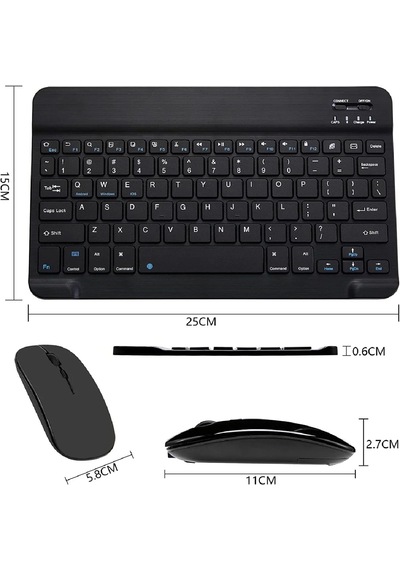 Kablosuz Bluetooth Türkçe Q Klavye Ve Mouse Seti Apple Uyumlu iOS /androidtablet Telefon Şarjlı Lazer
