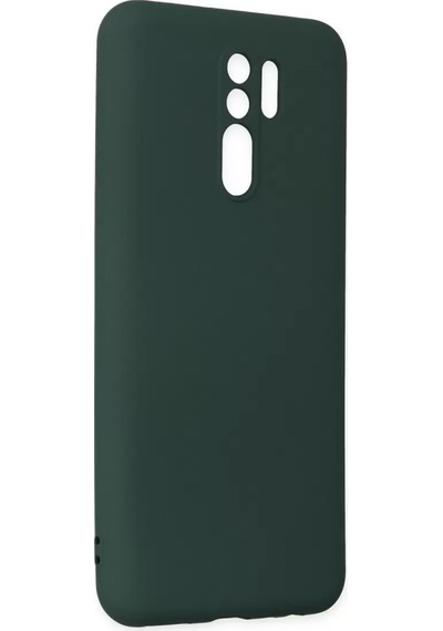 Newface Xiaomi Redmi 9 Kılıf Nano İçi Kadife Silikon - Koyu Yeşil