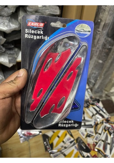 Silecek Rüzgarlığı Krom Kırmızı Parçalı Rüzgarlık 2li Set