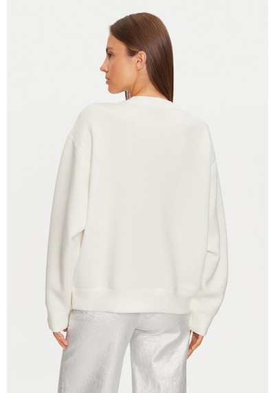 Guess Kadın Cecılıa Parlak Logolu Sweatshirt - Krem Krem
