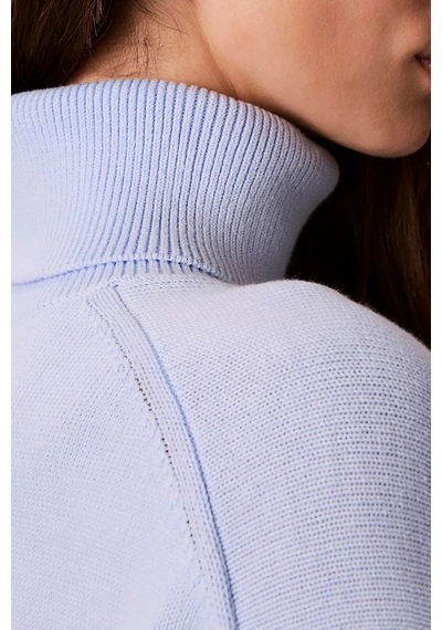 Calvin Klein Logolu % 100 Pamuk Balıkçı Yaka Kazak Lv047h329gc3q Kadın Kazak Lv047h329g C3q Lila