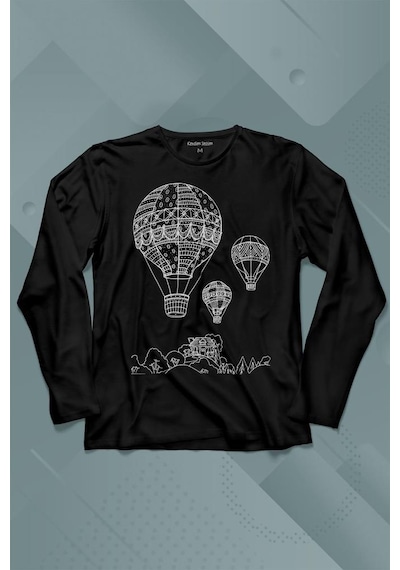 Kapadokya Nevşehir Peri Pacaları Cappadocia Uzun Kollu Tişört Baskılı Çocuk T-shirt 001