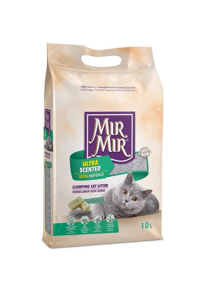 MırMır Marsilya Sabunu Kokulu Topaklaşan Bentonit Kedi Kumu 10 L