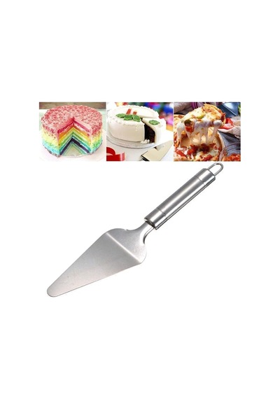 Profesyonel Paslanmaz Çelik Pasta Spatulası, Gümüş Renk, Pizza Ve Tatlı Servis Aparatı, Ergonomik Saplı, Çok Am Diğer