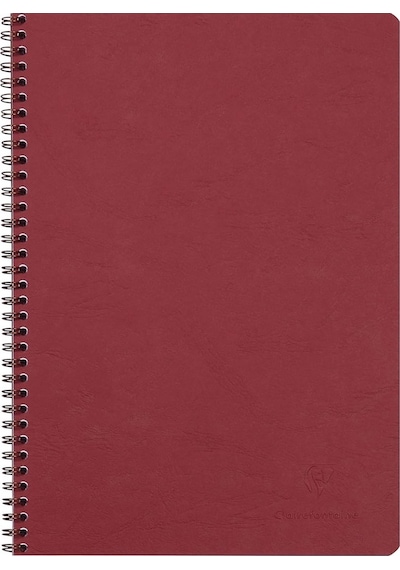 Clairefontaine Age Bag Wirebound A4 Kareli Defter Bordo 781420c