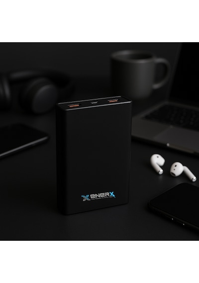 Enerx Enr-p20c 20.000 Mah 2.1a 2xusb 1xtypec Powerbank Siyah