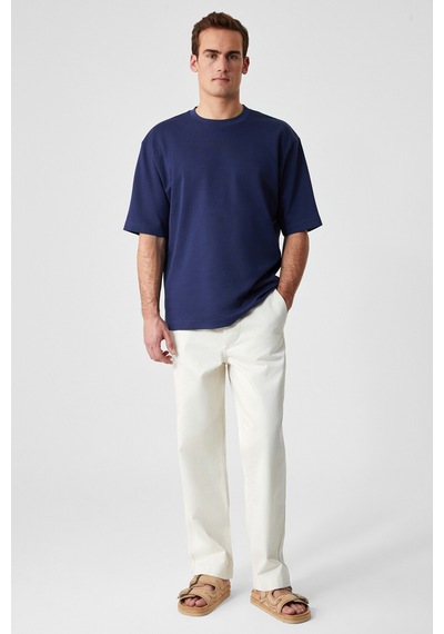 Grımelange Dazmann Erkek Oversize Fit Bisiklet Yaka Kısa Kollu %100 Organik Pamuk Lacivert T-shirt Lacivert Grımelange Dazmann Erkek Oversize Fit Bisiklet Yaka Kısa Kollu %100 Organik Pamuk Lacivert T-shirt Lacivert