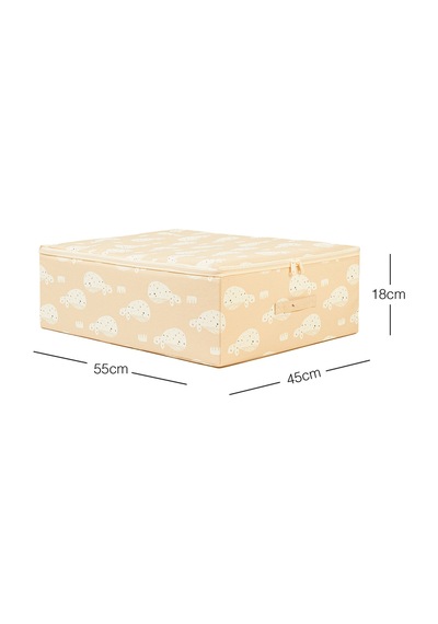 Ocean Home Textile Çocuk Odası Sevimli Balina Destekli Kutu Hurç 45 X 55 X 18 Cm Bej